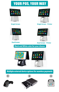 Hiệu quả tất cả-trong-một màn hình cảm ứng hệ thống POS với 58/80 mét thiết bị đầu cuối máy in <span class=keywords><strong>Windows</strong></span> Intel Core i5 POS cho tiền mặt đăng ký - Product Image 2