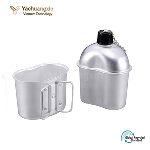 Bouteille d'eau en PE pour l'extérieur avec ensemble de tasses, capacité de 1L, anti-fuite, durable, pour le camping - Product Image 2
