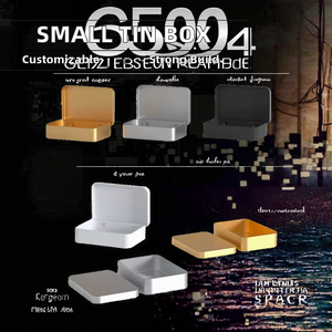 Rts 88*60*20 mét hình chữ nhật bản lề tinplate hộp rỗng nhỏ phẳng hộp thiếc trong vàng đen bạc đỏ mờ màu sắc với <span class=keywords><strong>USB</strong></span> gói - Product Image 2
