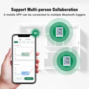 Sensor de temperatura inteligente iot sem fio, logger de dados de umidade e temperatura