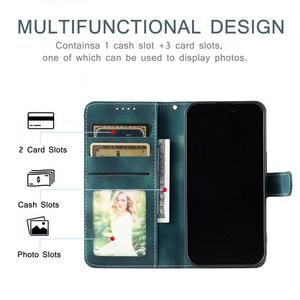 เคสโทรศัพท์มือถือหนังพับได้แบบกระเป๋าสตางค์สุดหรูเคสหนัง TPU เคสแม่เหล็กตั้งได้ - Product Image 4