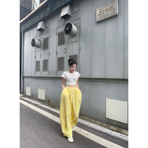 กางเกงผู้หญิงขาบานเกรดสูงเสื้อผ้าลำลองกระชับสัดส่วนกางเกงผู้หญิงดีไซน์ลายดอกตูมฤดูร้อน - Product Image 4