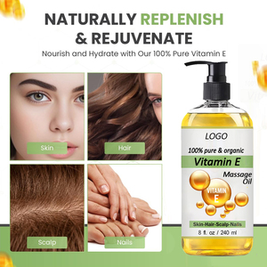 Huile <span class=keywords><strong>de</strong></span> massage à la vitamine E pour la peau et le visage, huile parfaite pour le <span class=keywords><strong>bain</strong></span> et le corps, pressée à froid, sans hexane, sans OGM, formule sans gluten - Product Image 3