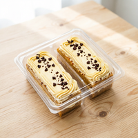 Boîte de rangement pour gâteaux en plastique, qualité alimentaire, recyclable, sans BPA, anti-buée, empilable, étanche, pour muffins et cupcakes