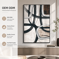 Impression sur toile abstraite minimaliste moderne, lignes noires et blanches, grande taille, encadrée, décoration murale pour la maison