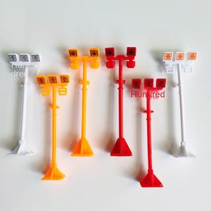 Accesorios de señal de carretera de juguete farola de plástico con Control único para decoración de escena de coche <span class=keywords><strong>Hobby</strong></span> modelos preconstruidos al por mayor - Product Image 5