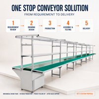 Ligne d'assemblage double face pour la ligne d'inspection des produits, utilisant un cadre en acier au carbone peint, longueur, largeur et hauteur personnalisées