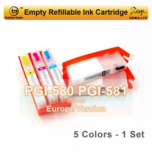 BOMA - Cartucho de Tinta Recargable de 5 Colores PGI-580 CLI-581 para Canon <span class=keywords><strong>PIXMA</strong></span> TS705 <span class=keywords><strong>TR7550</strong></span> TR8550 TS6150 TS6151 TS6250 TS6251 TS6350 - Product Image 1