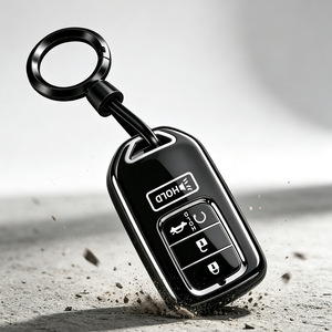 Housse de clé pour <span class=keywords><strong>Honda</strong></span> avec <span class=keywords><strong>porte</strong></span>-clés, étui de protection en TPU pour clé intelligente <span class=keywords><strong>Honda</strong></span> Accord <span class=keywords><strong>Civic</strong></span> CRV Pilot Passport - Product Image 2
