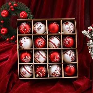 Ensemble de boules de Noël Xiangpin T118K les plus vendues, ornements de Noël peints à la main et décorations pour les fêtes de fin d'année - Product Image 1