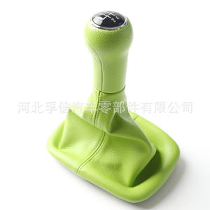 Pommeau de levier de vitesse en cuir vert 5 6 vitesses ergonomique pour Golf 4 - Product Image 1