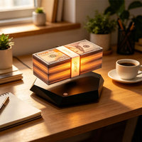 Lampe Dollar à Lévitation Magnétique, Veilleuse LED avec Billets Flottants, Décoration et Cadeau