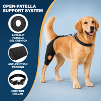 Orthèse réglable pour genou de chien ACL, support rotulien creux antidérapant pour la rééducation des pattes arrière, OEM ODM, approvisionnement en gros