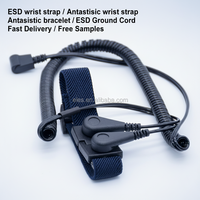 Kit completo de alfombrilla antiestática inalámbrica de doble cable personalizada con cable de puesta a tierra y correa antiestática ESD