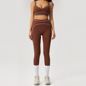 <span class=keywords><strong>Ropa</strong></span> de Yoga de Marca al por Mayor Sin Logotipo, Conjunto Deportivo de Dos Piezas de Secado Rápido para Yoga y <span class=keywords><strong>Pilates</strong></span> - Product Image 1