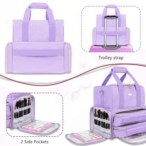 Free Sample <b>Professional</b> Nail Polish Bags <b>Makeup</b> Travel Organizer Nail Polish Storage <b>case</b> Holds 72 Bottles - Product Image 4