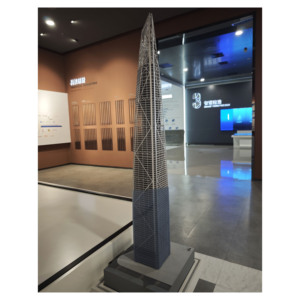 Modello di grattacielo emblematico a grande altezza, modello architettonico in scala, torre per uffici moderna, edificio commerciale urbano per il settore <span class=keywords><strong>immobiliare</strong></span> - Product Image 3