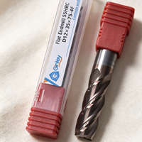 Fraise à queue en carbure monobloc 2 ou 4 dents, HRC55 HRC65, revêtement TiSiN, D1-D12, à bout plat/radiant/rond, pour l'acier