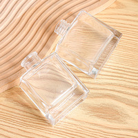 Flacon diffuseur de parfum en verre carré avec couvercle, 50ml, 100ml, 120ml, pour huiles essentielles, décoration intérieure, prix réduit