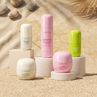 Ensemble d'emballages cosmétiques en verre de luxe avec logo personnalisé, 30 ml, 50 ml, 100 ml, flacon et pot pour lotion, sérum, crème pour le visage