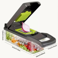 Multifunctionele Roestvrijstalen Plastic Groentesnijplank Voor Keukengebruik-Handmatige Eiuienvruchten Vriendelijk