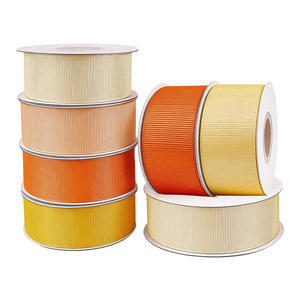 Light Brown Ribbed Grosgrain <b>Ribbon</b> Shrink Resistant Single Face <b>Ribbon</b> OEM ODM for Gift Wrapping - Product Image 5