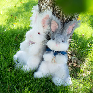 DUPAN 도매 폴리에스터 귀여운 모조 앙고라 토끼 플러시 백팩 부드러운 플러시 대용량 가방 크리스마스 선물용 - Product Image 2