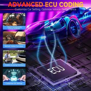 XTOOL D8W WIFI OBD2 Scanner Outil de Diagnostic Automobile avec Codage ECU, Test Actif, Programmation de Clés, 38 Fonctions de Réinitialisation, CAN FD, DOIP, Topologie - Product Image 6