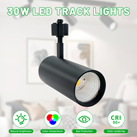 Projecteurs LED sur rail orientables à 360 degrés, 10W, 20W, 30W, en aluminium noir et blanc, très demandés