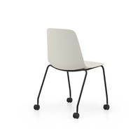 Chaises modernes au design original à vente directe en usine Meubles de salle à manger en coque PP Pieds en métal noir Chaise en plastique