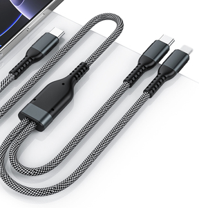 Câble USB 3 en 1 avec puce E-Marker 100W, Super Charge USB C, Charge rapide, 8 broches, Micro, Type C pour ordinateur portable - Product Image 4