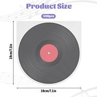 Pochettes de protection pour disques vinyles de 12 pouces noires de haute qualité, imprimées en gravure, en PEHD, personnalisées, pour la protection des disques vinyles