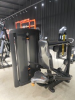 Machine à dips assis en acier pour salle de sport, idéale pour la musculation et l'entraînement de force, avec sélection de charge par broche