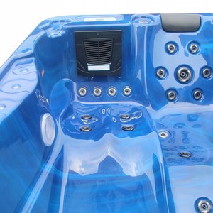 Modern 205x130x70cm Outdoor Spa With LED <b>Lighting</b> & Radio Speaker 35 Jets for 3 People Villas - Product Image 1