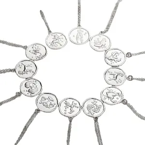 Platinum Gold Filled 2022 Nieuwe 12 Zodiac Hoge Kwaliteit Hypoallergeen Ontwerp Voor Vrouwen Vintage Ketting Vergulde Sieraden