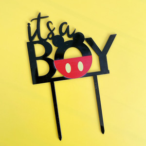 Décoration de gâteau en acrylique « Miel et Douceur » pour garçon ou fille, « Bienvenue Bébé », Joyeux Anniversaire, avec un nœud, pour fête d'anniversaire - Product Image 5