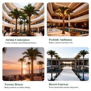 Grande <span class=keywords><strong>Palma</strong></span> Artificiale da Esterno Resistente ai Raggi UV, Albero Finto per Decorazione Paesaggistica di Hotel, Resort, Centri Commerciali e Uso Commerciale - Product Image 5