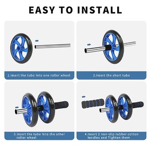 Ensemble d'exercices à domicile : Roue abdominale, support pour pompes, renforçateur de force des mains, corde à sauter, rouleau abdominal pour la salle de sport à domicile - Product Image 4