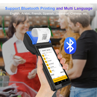 جهاز نقاط بيع محمول بنظام أندرويد مقاس 5.5 بوصة مع طابعة إيصالات وقارئ NFC وQR ومحطة دفع للاستخدام في المتاجر