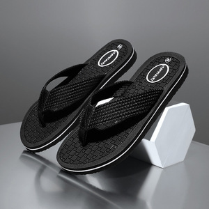 Tongs pour hommes imprimées à bout rond, style coréen tendance, confortables, pour l'extérieur et la plage, en EVA - Product Image 2