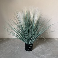 Plante verte d'intérieur en pot, décoration de bonsaï, simulation de roseaux en PVC écologiques modernes et personnalisés, herbe d'oignon, herbe de queue de chien