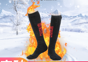 One fengen Winter Graphen beheizte Socken mit USB Charhip Pants <span class=keywords><strong>foot</strong></span> Cold Warming Pants Muster Strümpfe Print Power Bank Woven - Product Image 2
