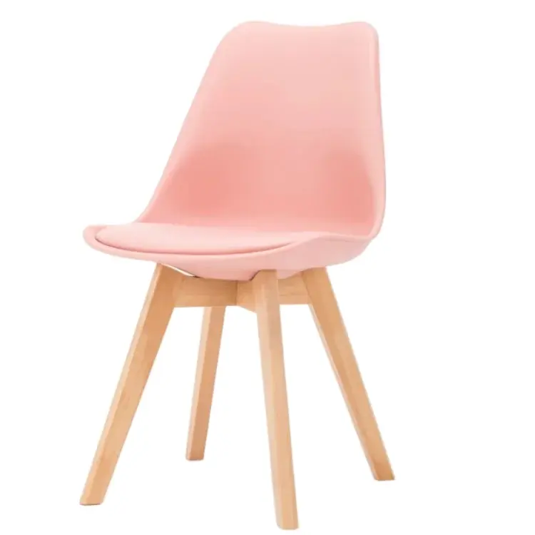 Cadeira moderna de madeira do restaurante milão nórdico, cadeira de sala de jantar com tulipa