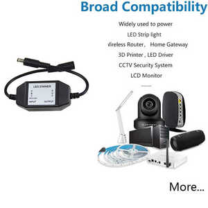 สวิตช์หรี่ไฟ LED 12V DC 5521มม. สายเคเบิลตัวผู้-ตัวเมีย5.5มม. 2.1มม. พร้อมสวิตช์ - Product Image 6