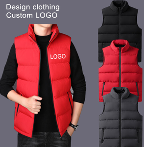 Gilet d'hiver sans manches personnalisé avec logo pour hommes et femmes, gilet décontracté chaud en mousse pour hommes - Product Image 1