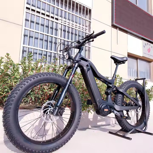 Joyebikes 48V 52V fibra de carbono bicicleta de neumáticos gruesos 1500W bicicleta eléctrica de doble suspensión Mid Drive bicicleta eléctrica de neumáticos gruesos personalizada - Product Image 1