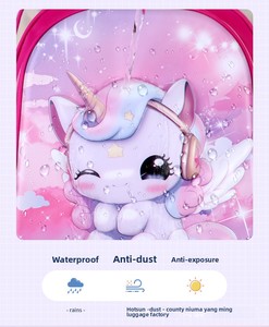 Mignon 3D Licorne Arc-En-<span class=keywords><strong>Cheval</strong></span> Princesse <span class=keywords><strong>Cartable</strong></span> Nouvelle Édition Fabriqué en Oxford PC Matériel pour les Étudiants du Primaire - Product Image 5