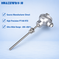 Sonde de température intégrée blindée PT100 RTD K E J T Type Thermocouple avec boîtier de jonction étanche pour l'industrie