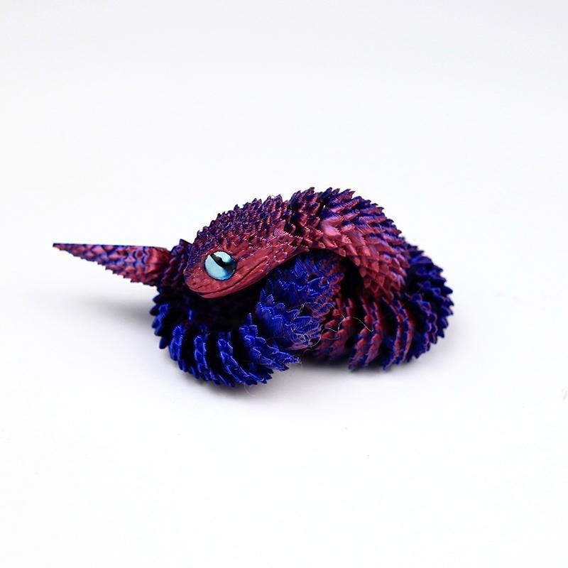 Víbora roja y azul 30cm
