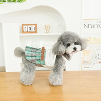 Nouvelle Robe Plissée à Carreaux pour Chien Printemps-Été